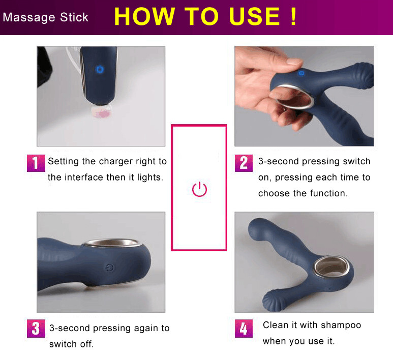 10 Frequencies Vibration Prostate Stimulation Massagers Rechargeable Anal Toys Masturbators For Men