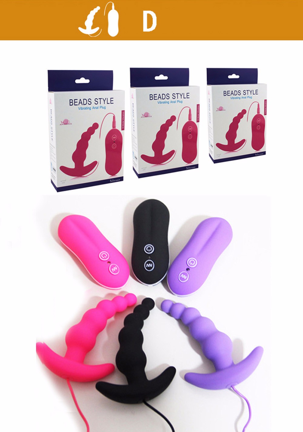 Aphrodisia Beads Style 10 Modes Vibrating Anal Plug