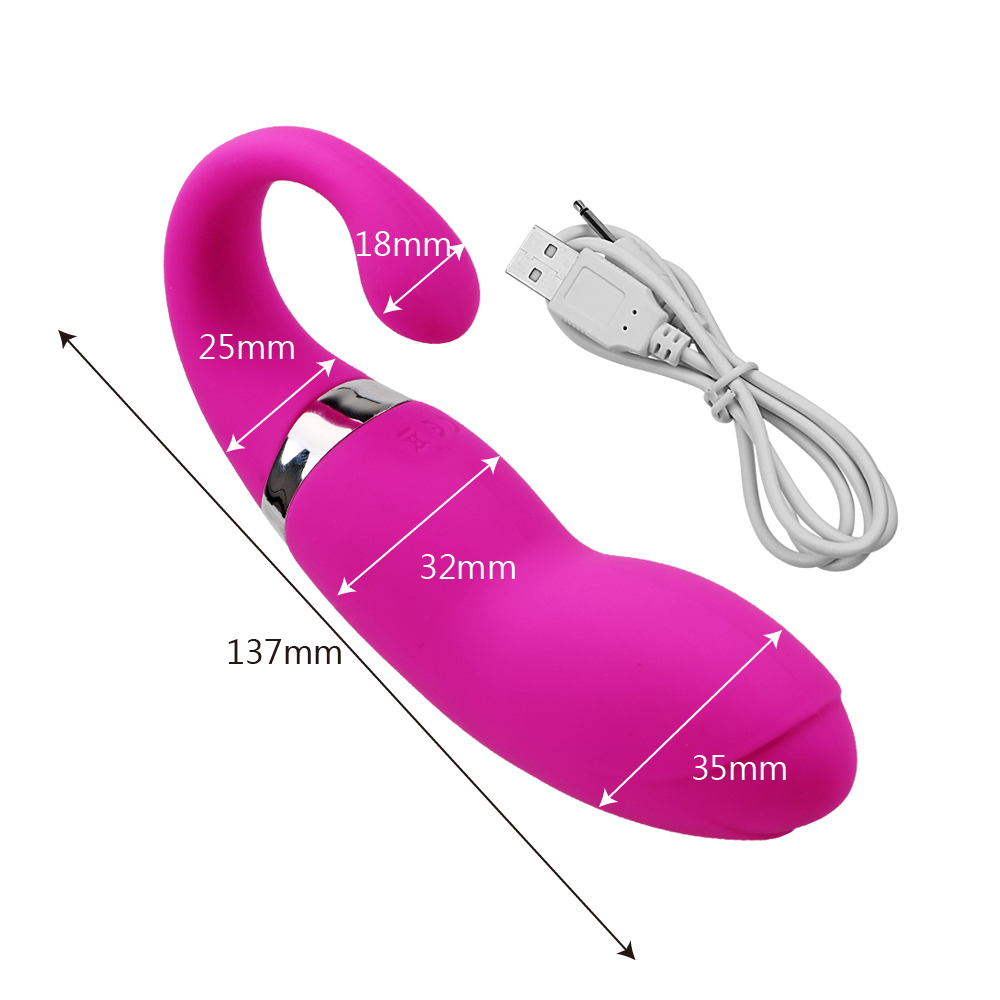 10 Modes Stimulation USB Charge G Spot Vibrator - Pink