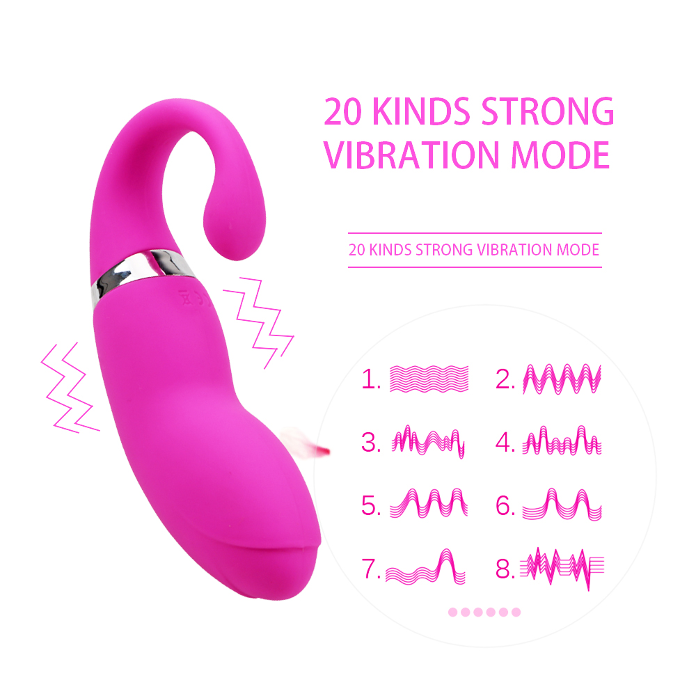 10 Modes Stimulation USB Charge G Spot Vibrator - Pink