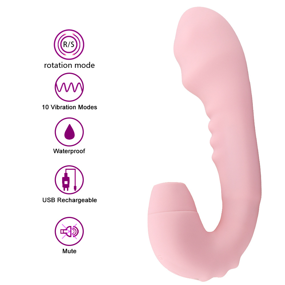 Rotating Dildo Vibrator Sex Toys for Women Heating G-Spot Nipple Clitoris Stimulation Sucking Vibrator Waterproof Oral Blow Job