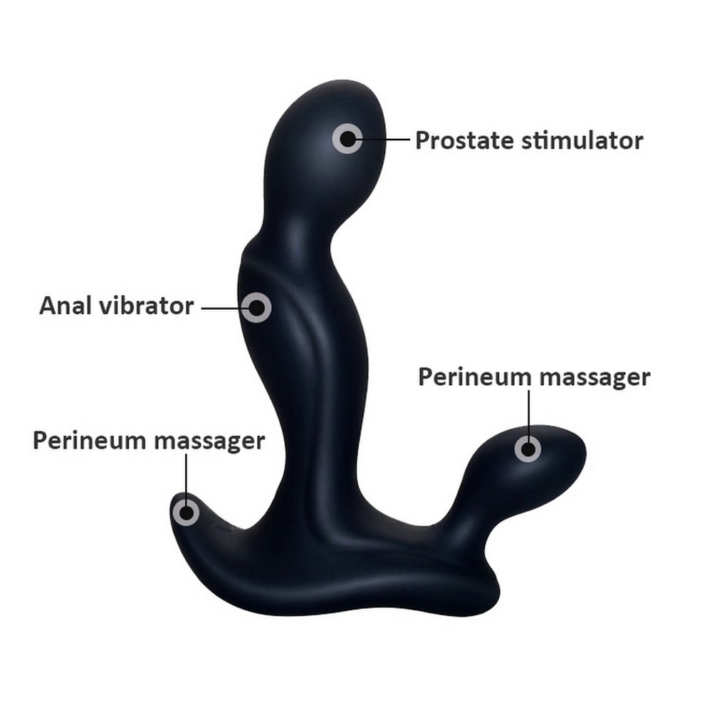 Silicone Rechargeable Prostate Massager Perineum Stimulation Ergonomic Design