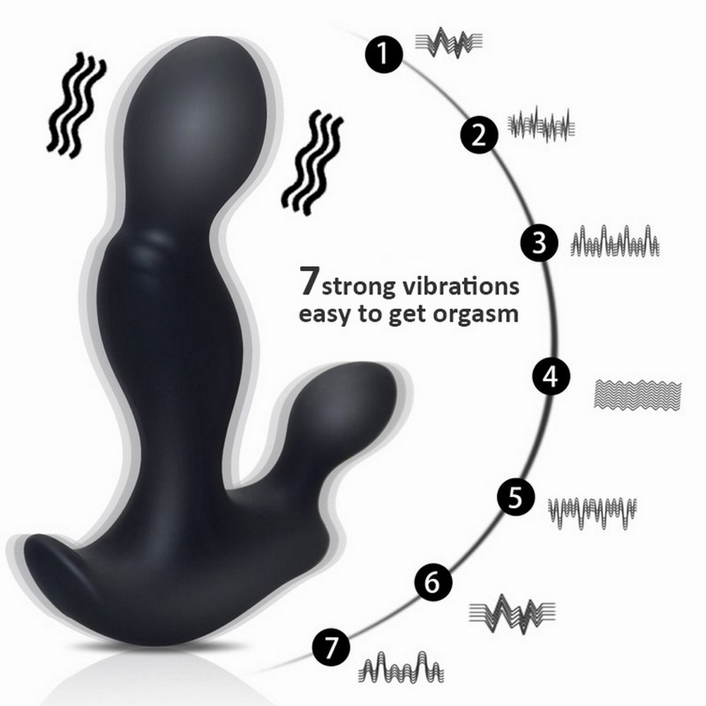 Silicone Rechargeable Prostate Massager Perineum Stimulation Ergonomic Design