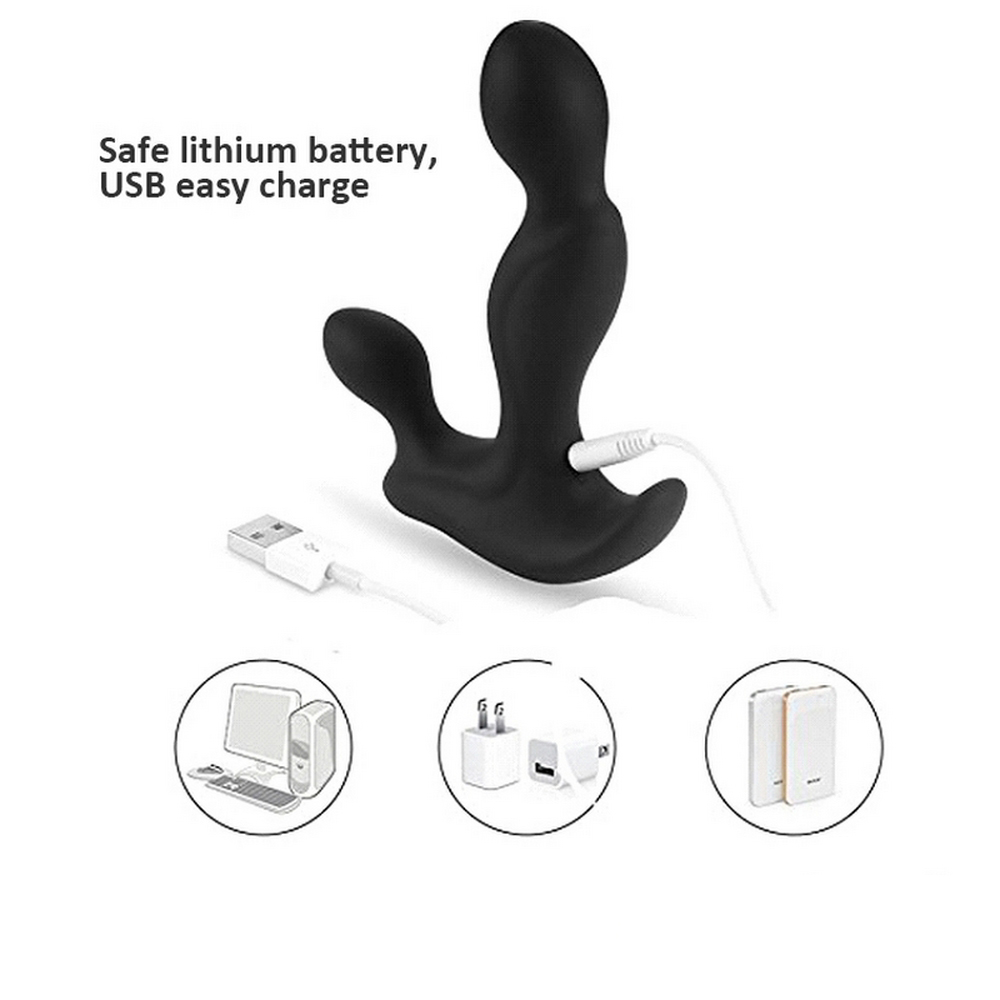 Silicone Rechargeable Prostate Massager Perineum Stimulation Ergonomic Design