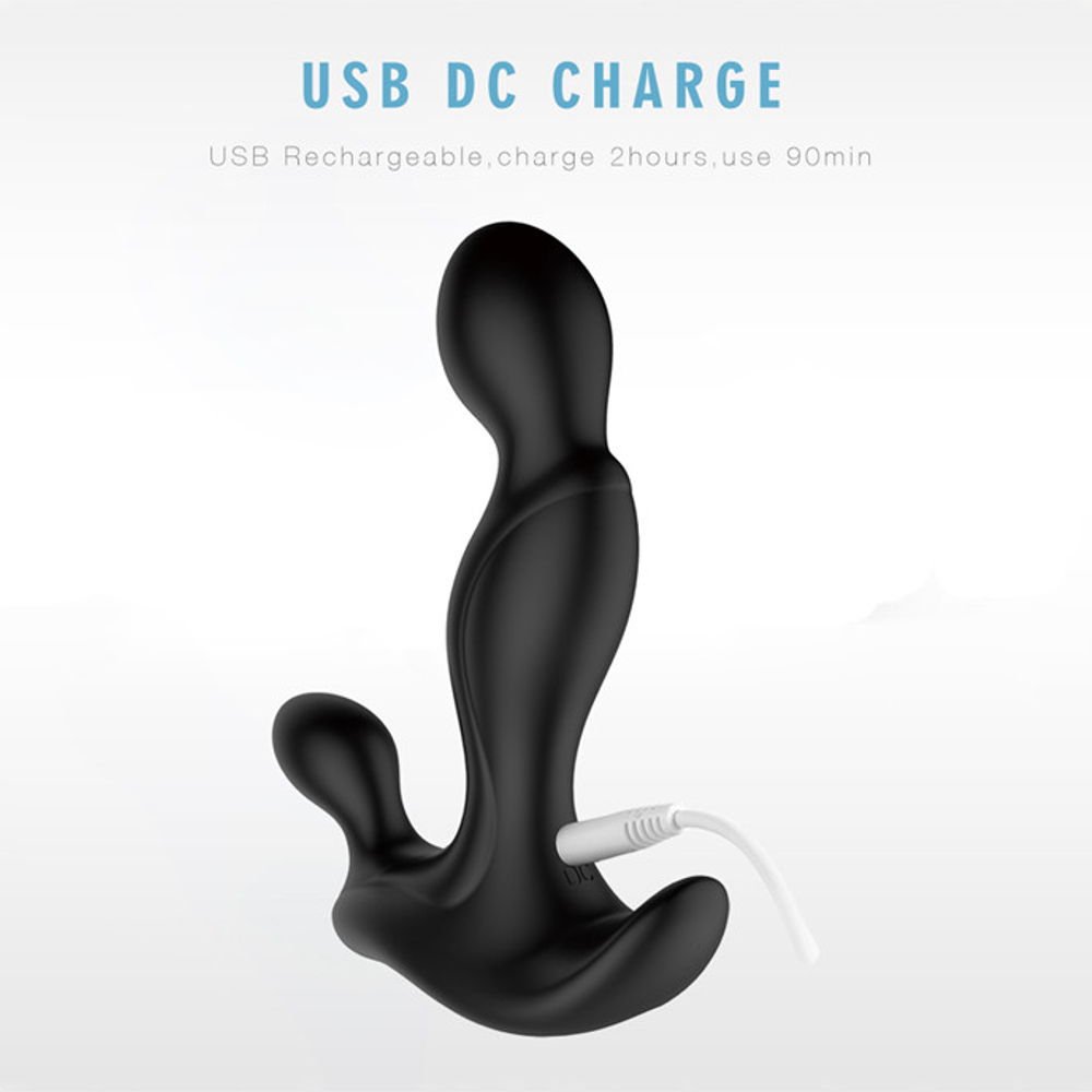 Silicone Rechargeable Prostate Massager Perineum Stimulation Ergonomic Design