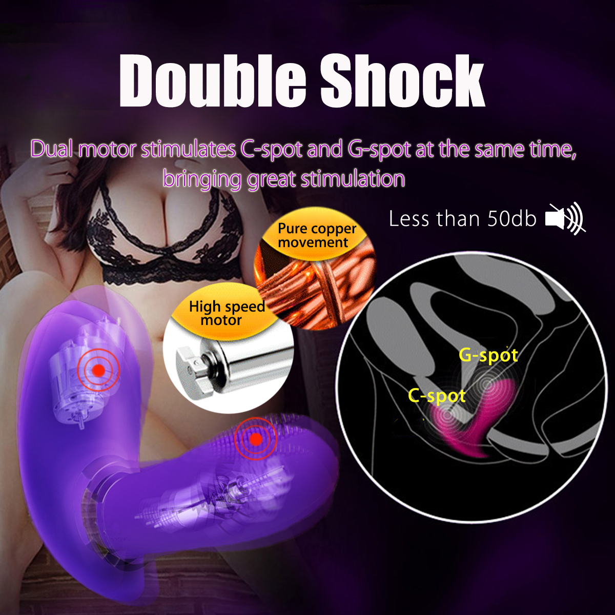 Heating Wearable Wireless Remote Control Vibrator Dotted G-Spot And Clit Stimulation