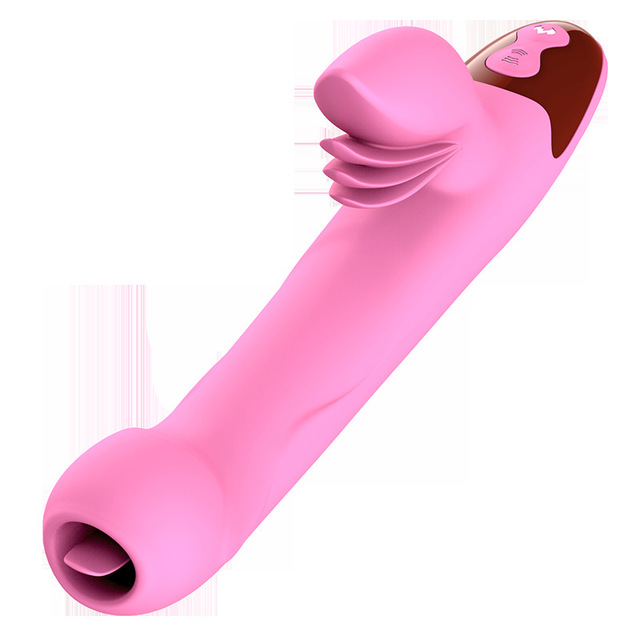 Thrusting Rabbit Vibrator Clit Massage Rechargeable Tongue Licking G Spot Vibrator Smart Heating