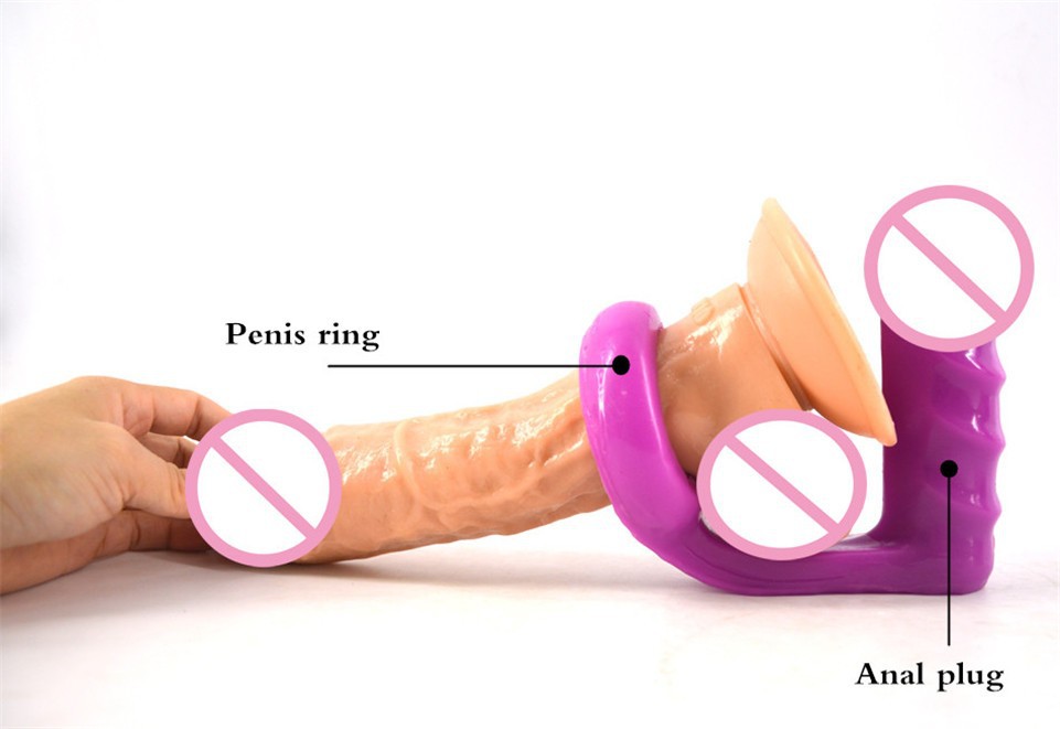 FAAK Female masturbation conjoined penis ring penis features hot new mini sex adult supplies anal plugs