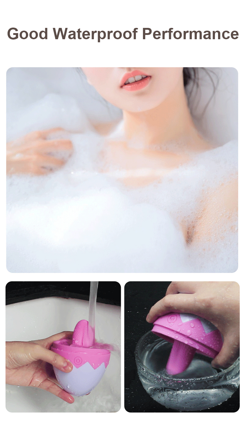 Clitoris Stimulation Tongue Vibrator Licking Heating Vibrating Multi-Function Massager for Female - Pink