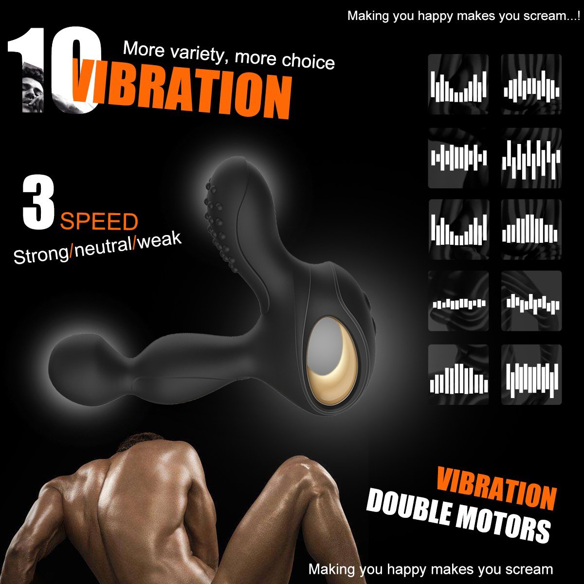 360 Rotation Smart Heating Prostate Massager Wireless Remote 10 Vibrating Anal Plugs G-Spot Stimulation Vibrator Anal Sex Toys