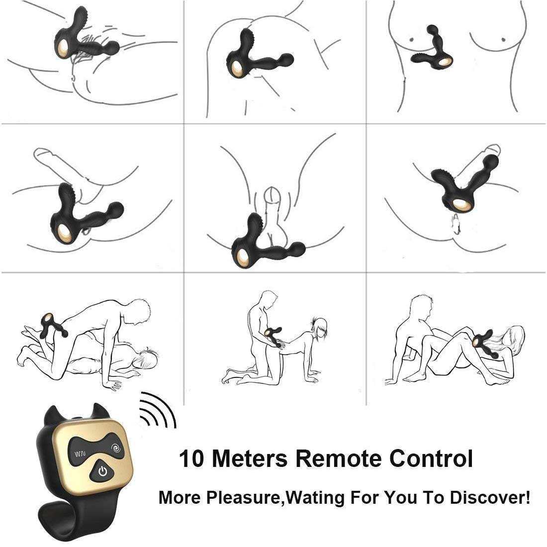 360 Rotation Smart Heating Prostate Massager Wireless Remote 10 Vibrating Anal Plugs G-Spot Stimulation Vibrator Anal Sex Toys