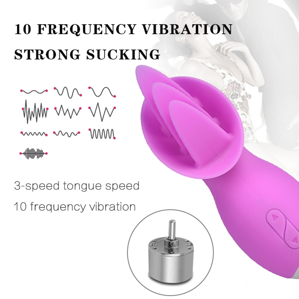 Tongue Licking Vibrators Female Masturbation Adult Toys Clit Vibrates Charge Sex Toy for Women