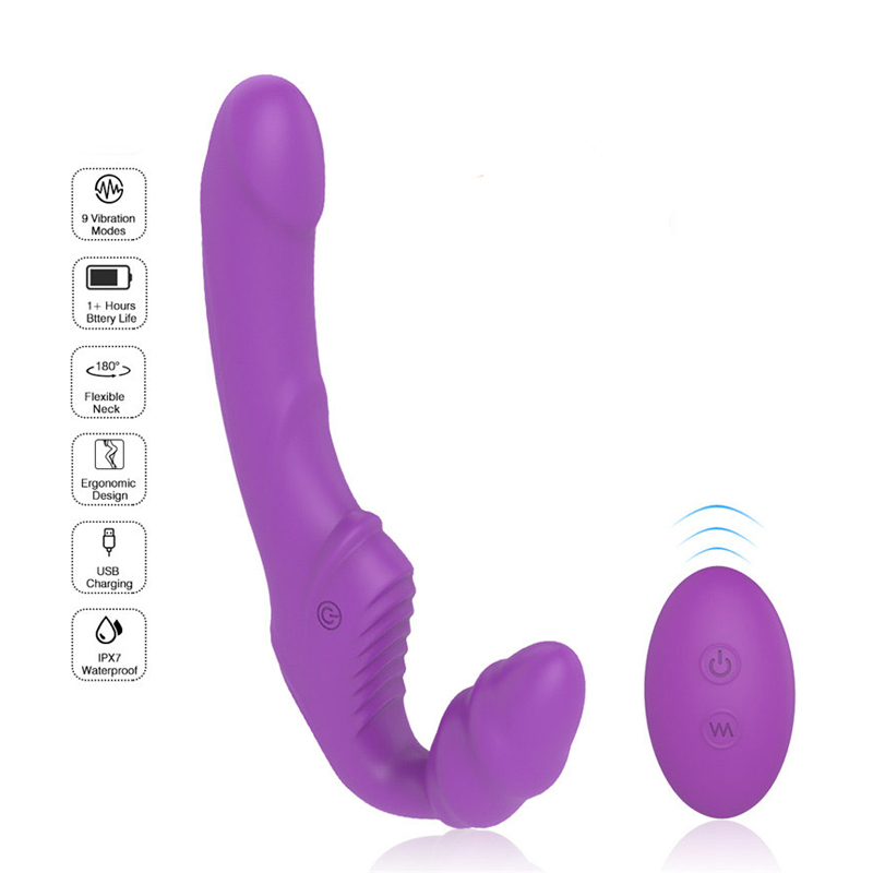 Lesbian Strapless Strapon Double Dildo Vibrator Sex Toys forAdults Women Strap On Penis RemotControl Female Vagina Massager