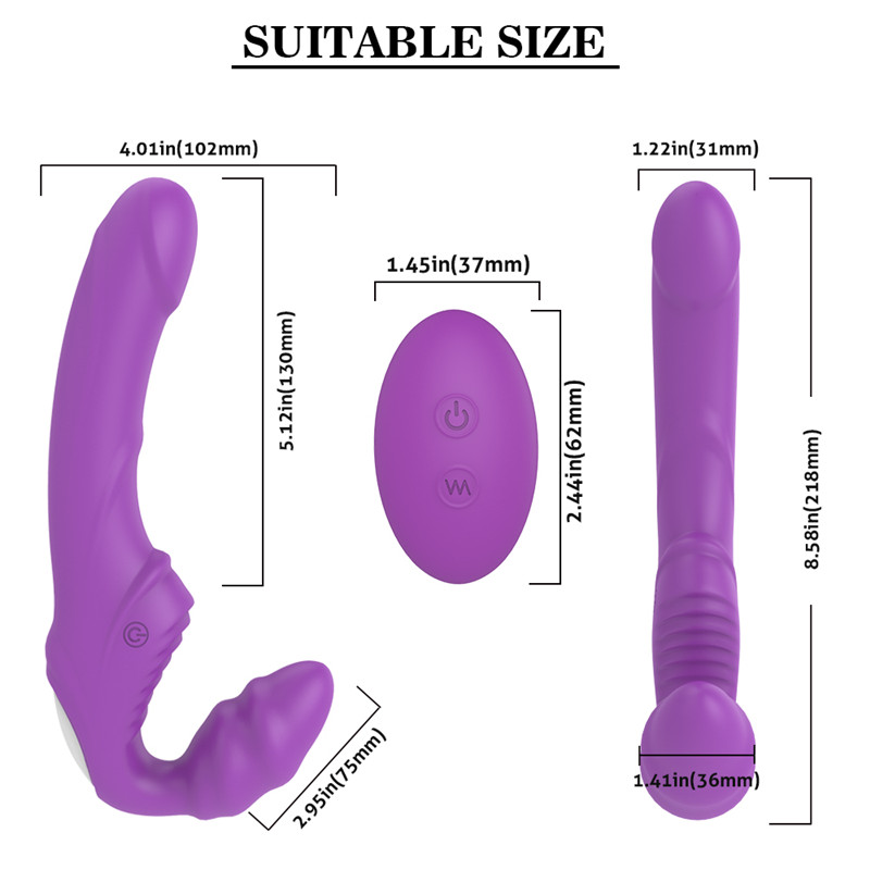 Lesbian Strapless Strapon Double Dildo Vibrator Sex Toys forAdults Women Strap On Penis RemotControl Female Vagina Massager