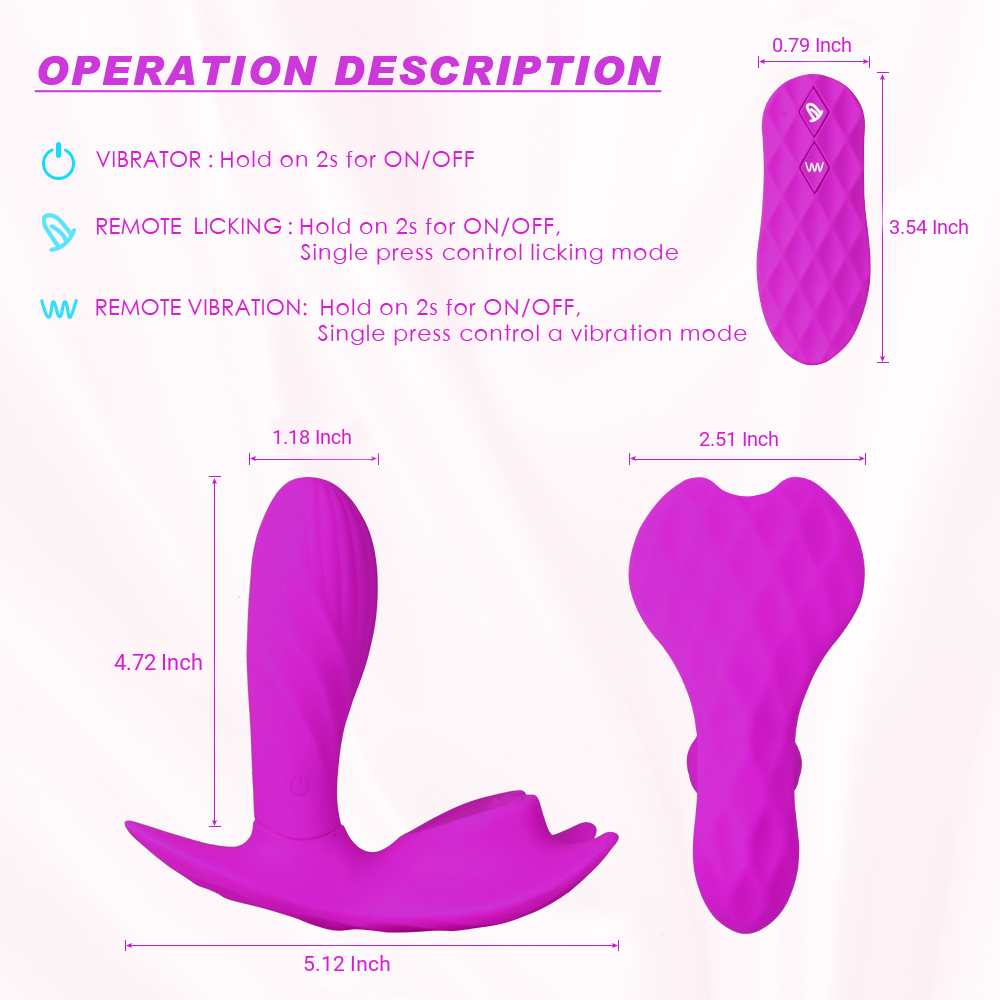 Heating Invisible Wearable Vibrator Wireless Remote Women Clitoral Licking Waterproof Sex Toys