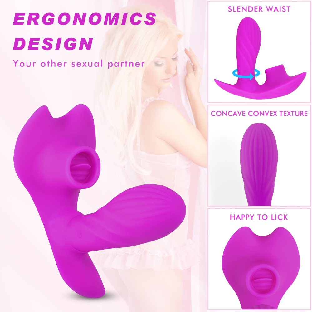 Heating Invisible Wearable Vibrator Wireless Remote Women Clitoral Licking Waterproof Sex Toys