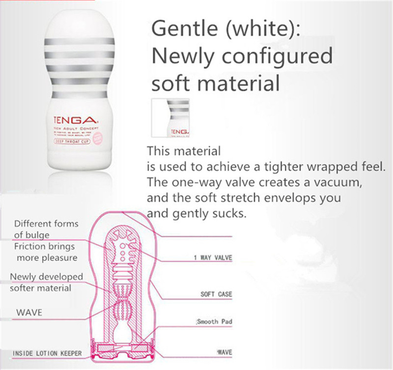 TENGA CUP Series Male Masturbator Soft Tube CUP 3 Hardness Types