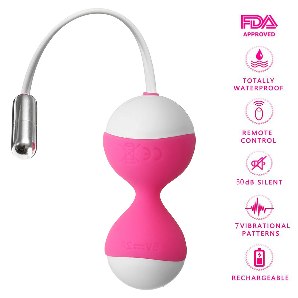 Wireless Remote Control Vibrator Kegel Balls Vibrating Egg by Nalone - Pink