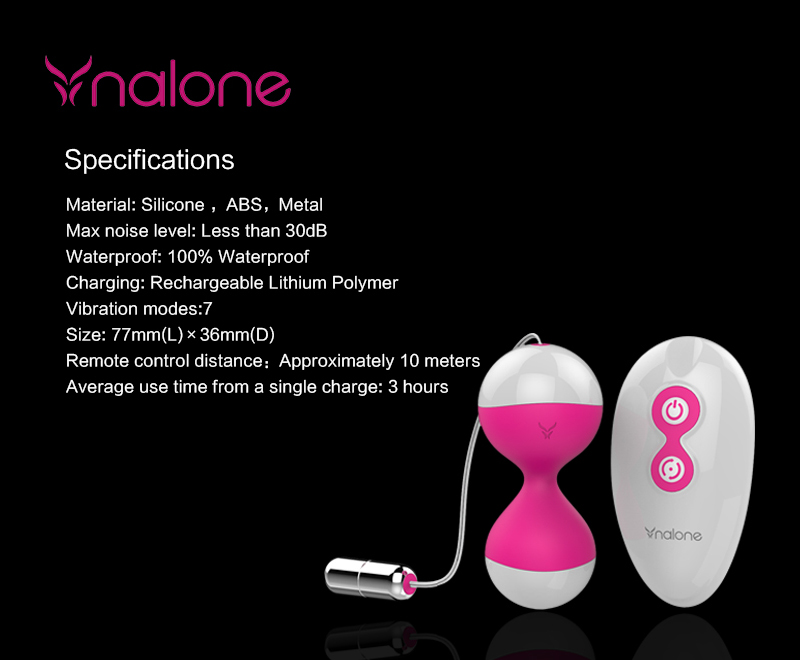 Wireless Remote Control Vibrator Kegel Balls Vibrating Egg by Nalone - Pink