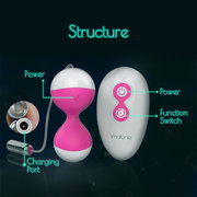 Wireless Remote Control Vibrator Kegel Balls Vibrating Egg by Nalone - Pink