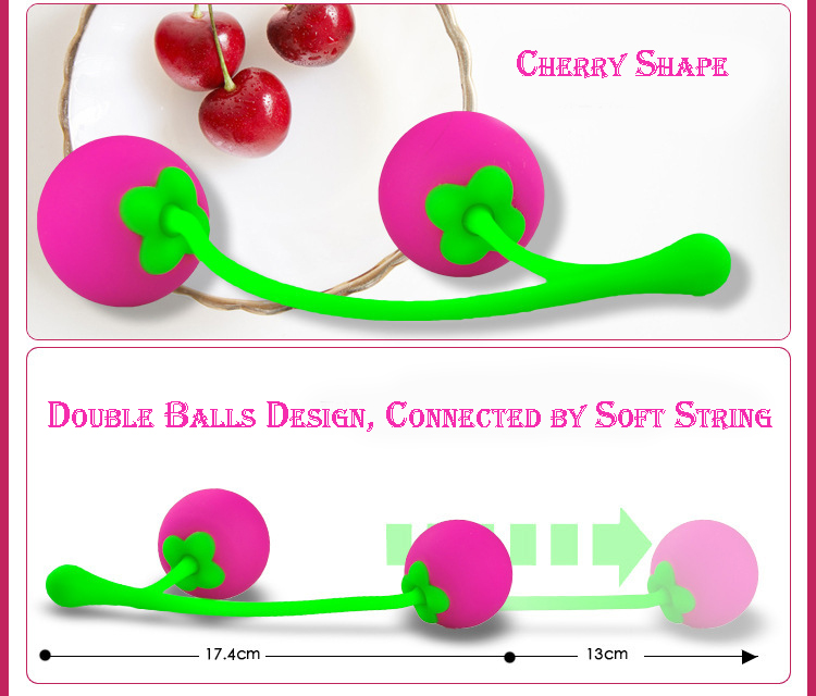 Cherry Imitation Vagina Contracted Kegel Ball - Pink