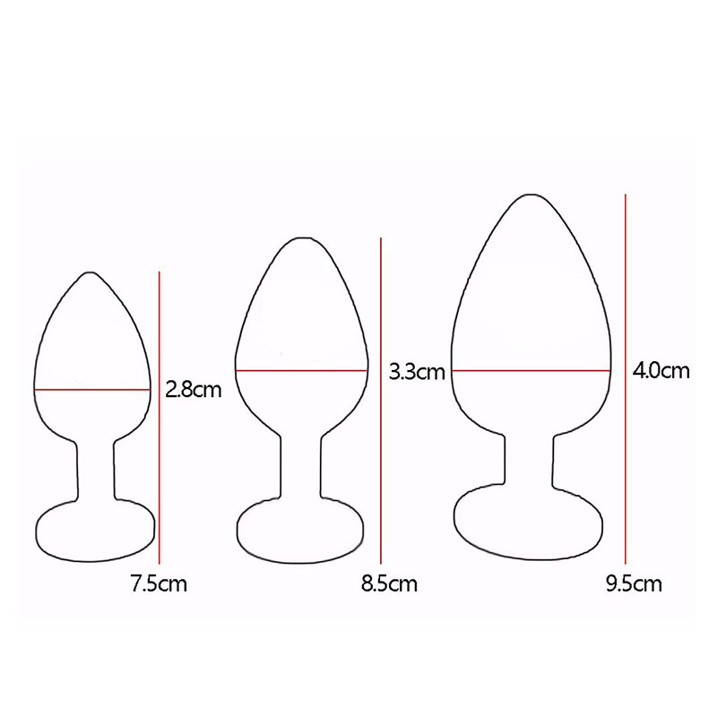 Diamond End Anal Silicone Plug Butt Anal Toys