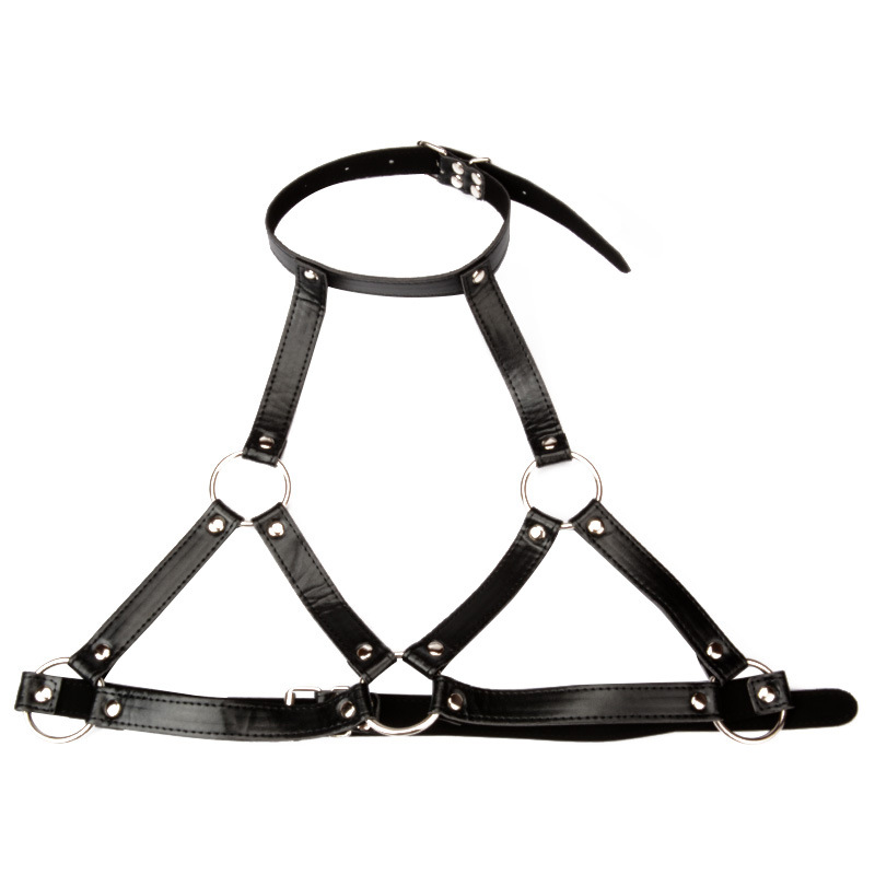 Faux Leather Bondage Restraint Nipple Clamps Slave Bra Mouth Gag