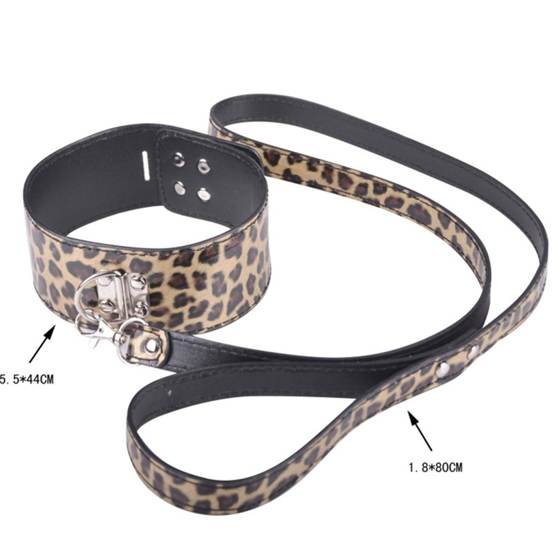 Leopard Bondage Restraints Kit BDSM Ball Gags 5 Piece