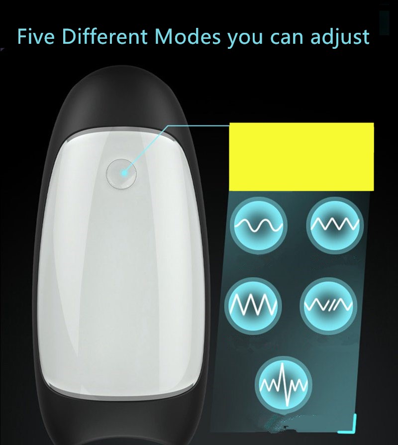 Rends Pulse Shock Wave Male Masturbator Multiple Frequencies Mammary Intercourse - Black