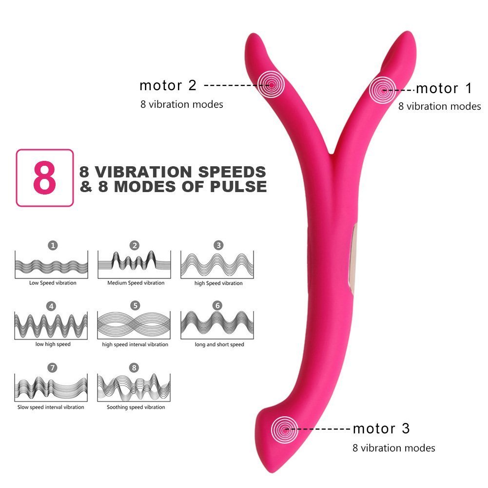 16 Modes Y-shape Vibrator Sex Toys For Women Vagina Clitoral Nipple G-spot Vibrator