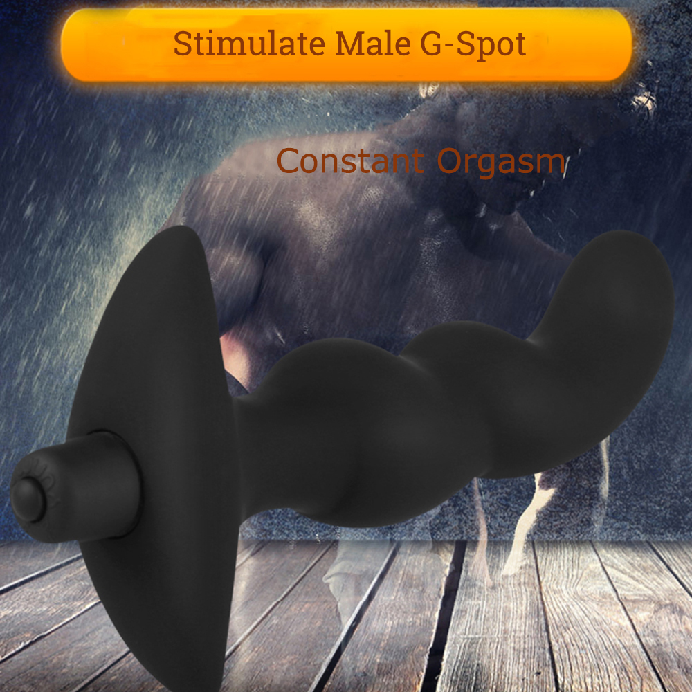 Wearable Anal Stimulator Vibrating Mini Massager Plug - Black