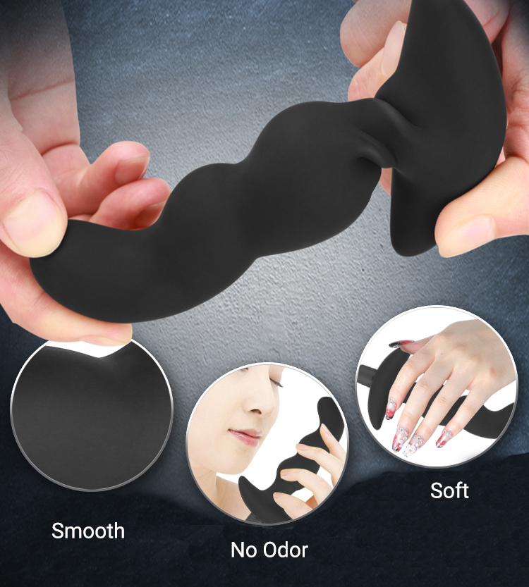 Wearable Anal Stimulator Vibrating Mini Massager Plug - Black