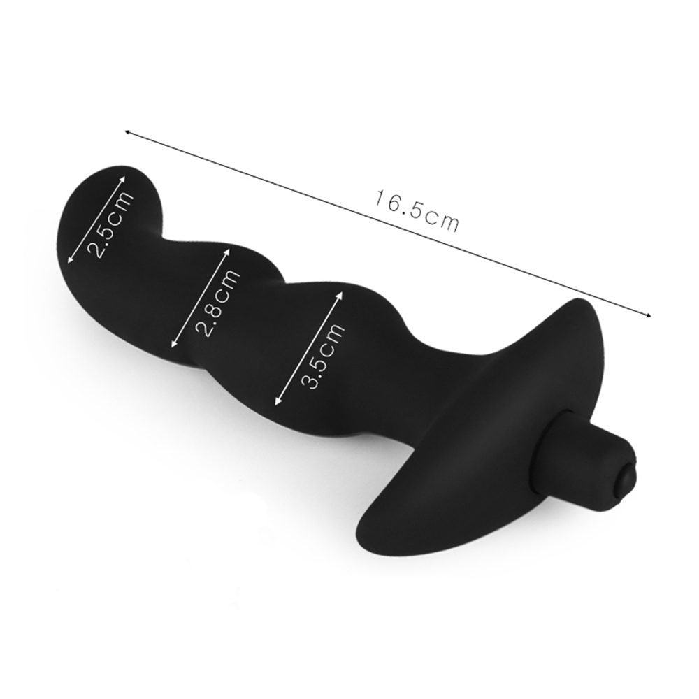 Wearable Anal Stimulator Vibrating Mini Massager Plug - Black