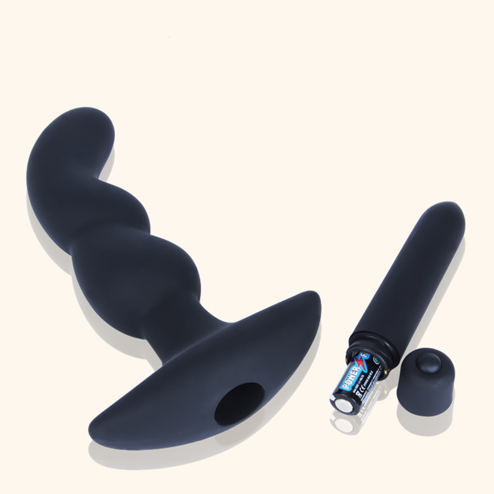 Wearable Anal Stimulator Vibrating Mini Massager Plug - Black