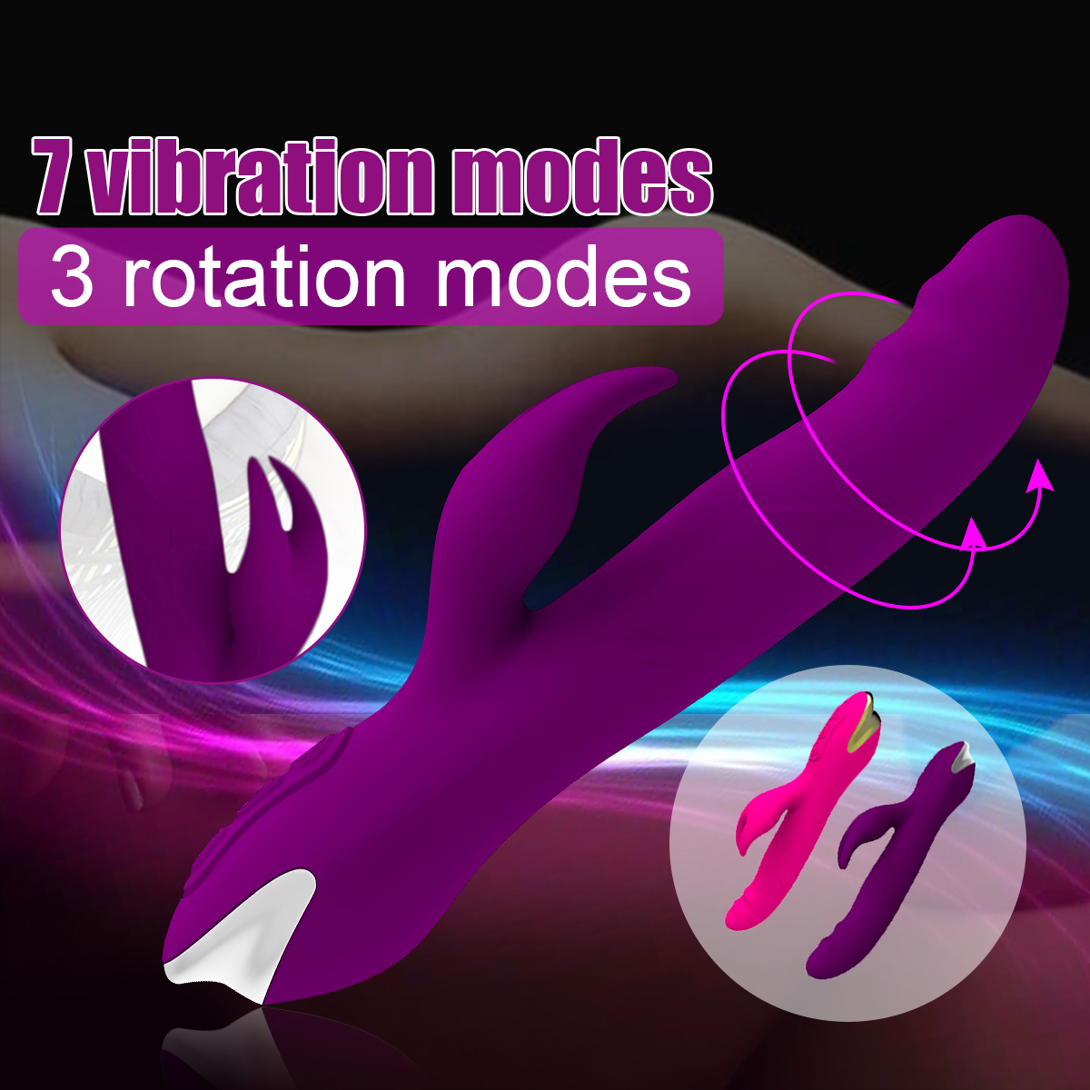 Y LOVE Sulcus Rotate G-Spot Vibrators 7 Vibrations Rechargeable