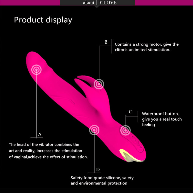 Y LOVE Sulcus Rotate G-Spot Vibrators 7 Vibrations Rechargeable