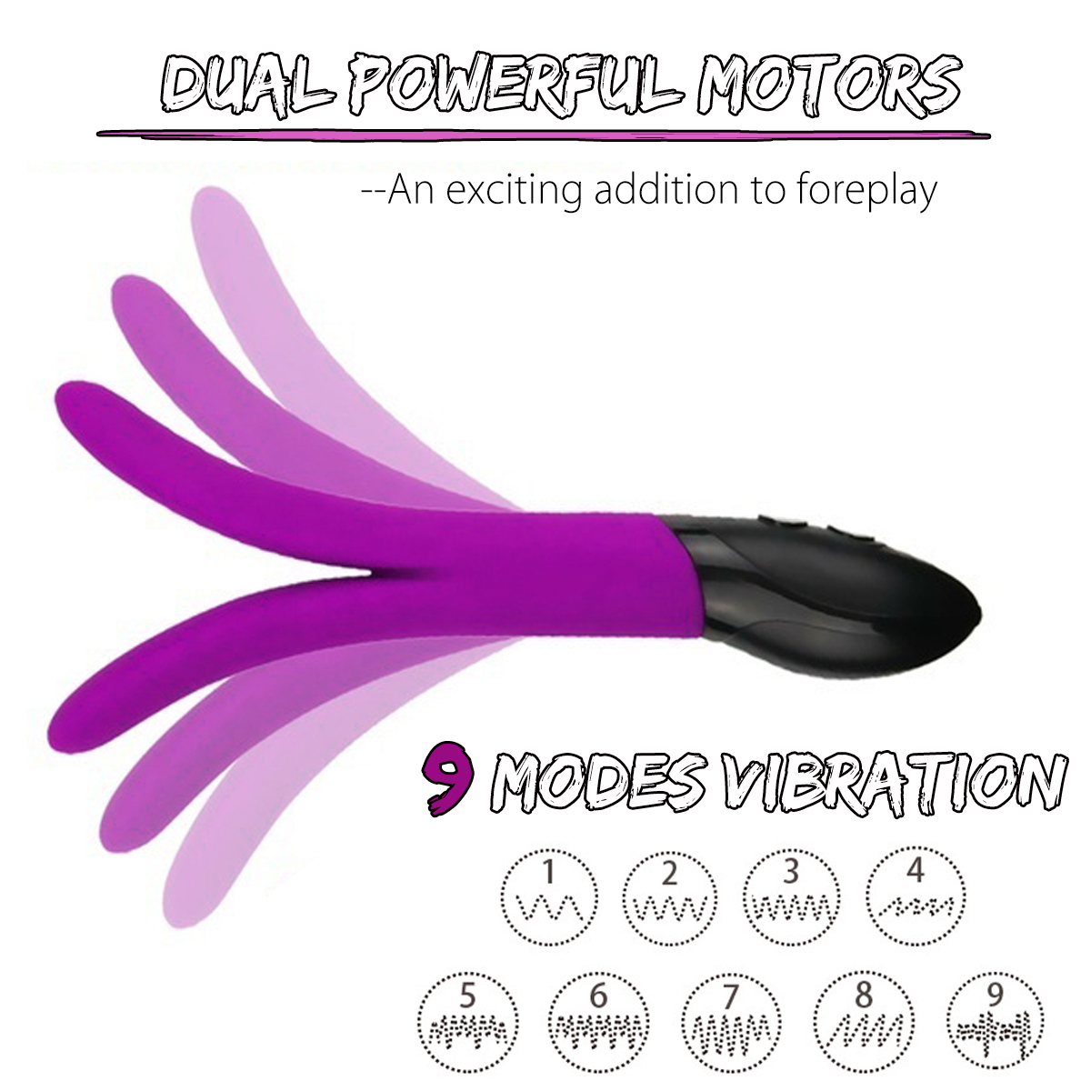 9 Speeds Duckbilled Magnetic Rechargeable Rabbit Vibrators For Couples Foreplay