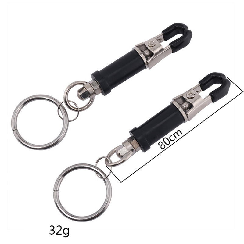 Silver Metal Ring Nipple Clamp Adult Nipple Play BDSM Sex Toys - Black