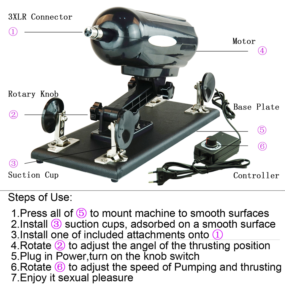 FREDORCH Updated version Sex Machine Gun with Big Dildo, Automatic Sex Machines for women, love machine with 8 Accessories