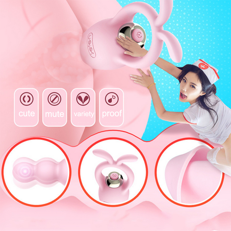 Leten Beads Plug Powerful Pink Vibrating Anal Toy