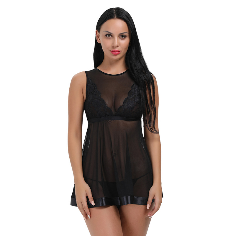 Hollow See Through Lingerie Nightdress Babydoll