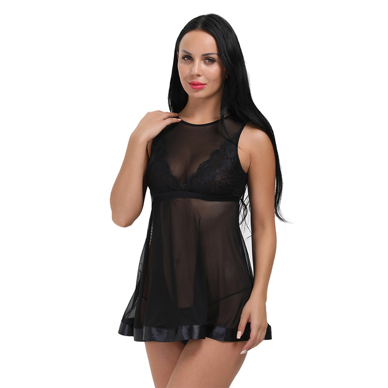 Hollow See Through Lingerie Nightdress Babydoll