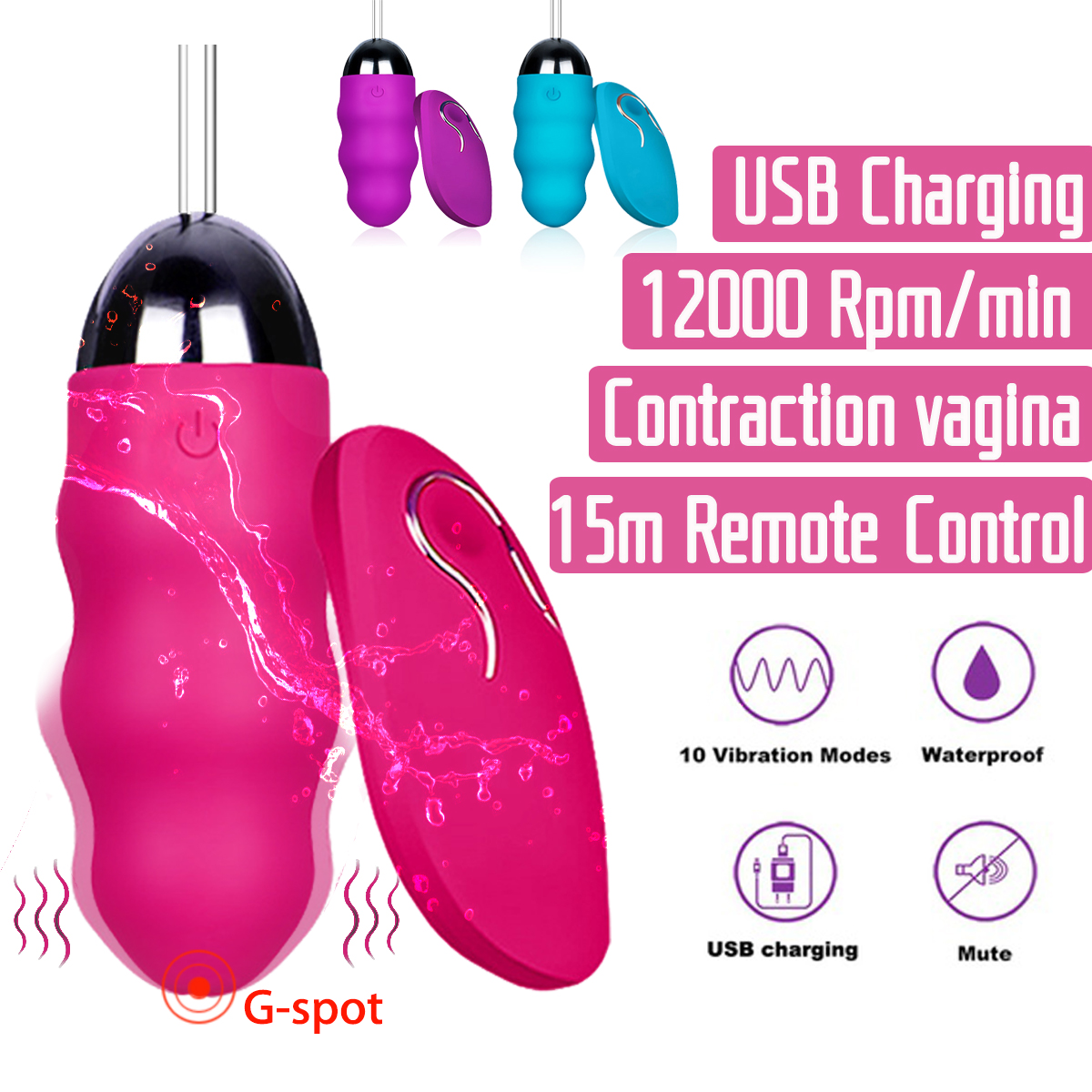 Bubble Egg Vibrators Remote Control 12 Vibration Mute Orgasm Clit Vibrating