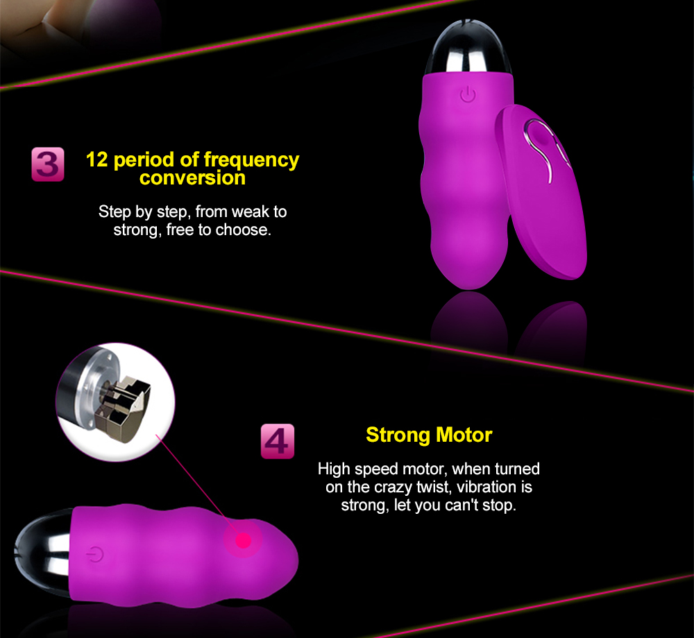 Bubble Egg Vibrators Remote Control 12 Vibration Mute Orgasm Clit Vibrating