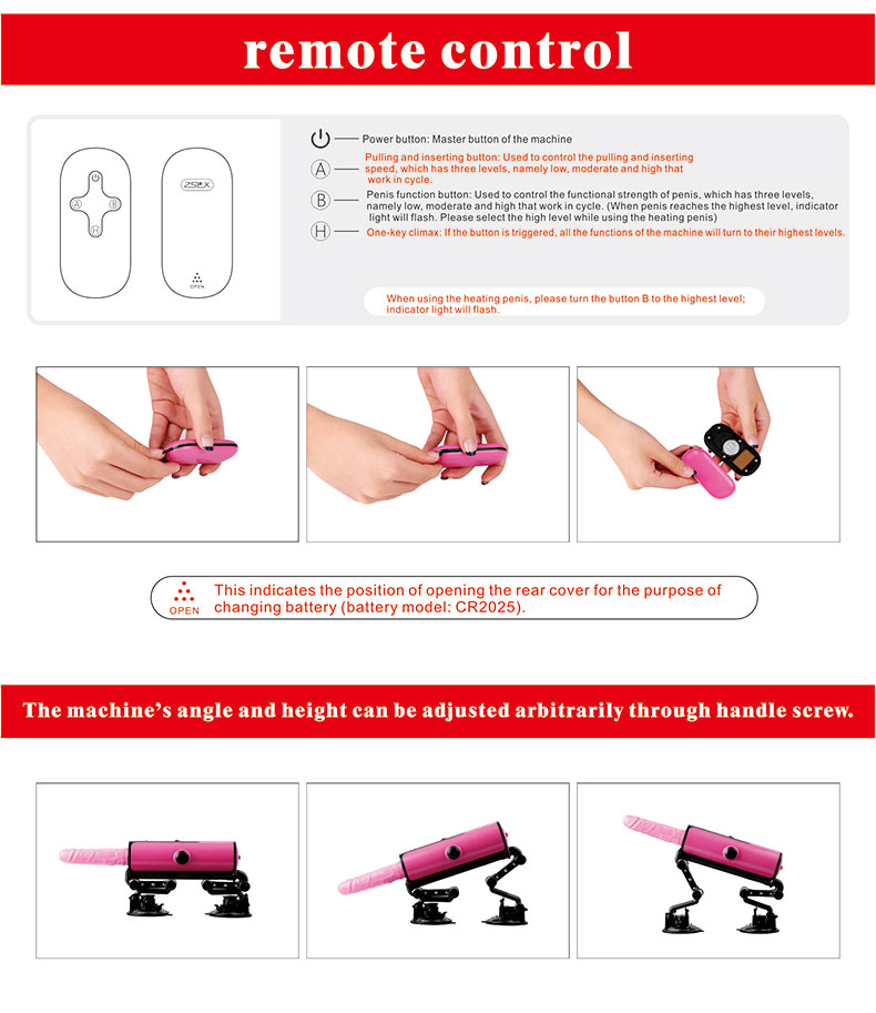 Pink Sex Machine Automatic Thrusting Massage Love Machines Clitoral Stimulator Wireless Remote Control Vibrators for Women