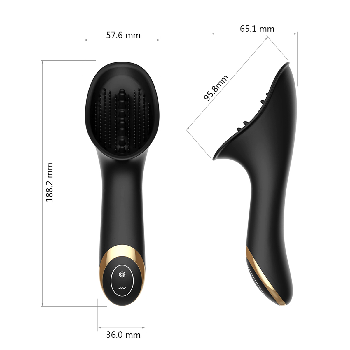 SECREXY Granules Tongue Lick Clitoris Vibrator - Black