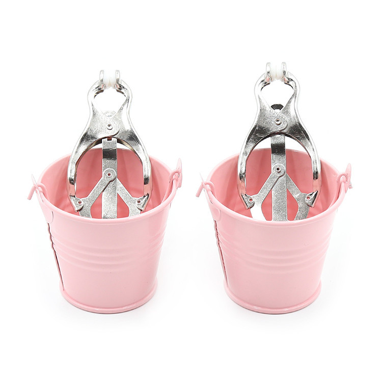 Mini Hanging Waterpot Pair Clover Nipple Clamp.