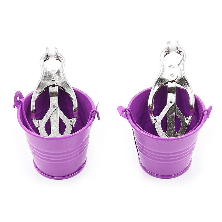 Mini Hanging Waterpot Pair Clover Nipple Clamp.