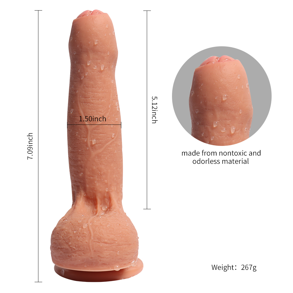 Prepuce double layer silicone artificial penis skip egg vibrator for women's adult products