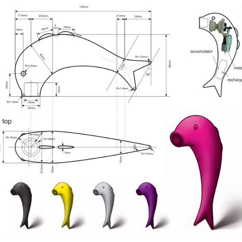 Dolphin Clitoral Vibrator Multiple Clit Sucking Function Stimulator